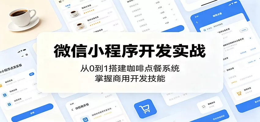 微信小程序开发实战：从0到1搭建咖啡点餐系统，掌握商用开发技能-泡泡网赚