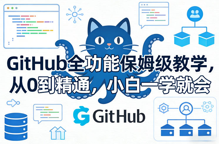 GitHub全功能保姆级教学，从0到精通，小白一学就会-泡泡网赚