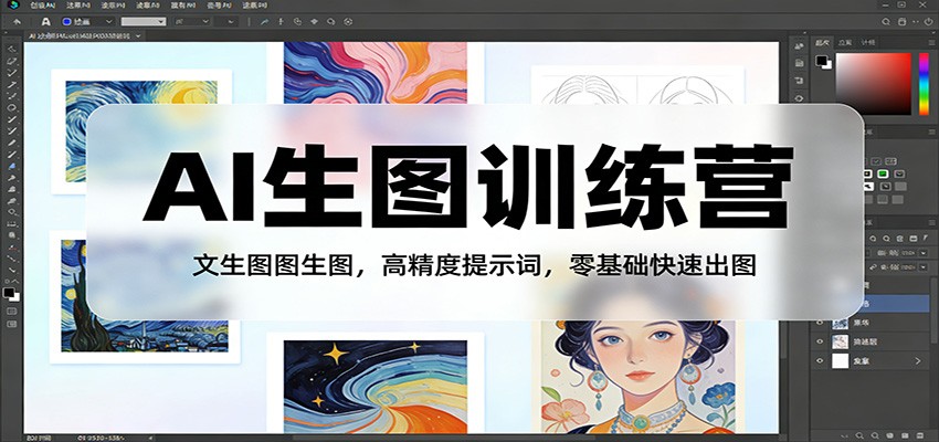 AI生图训练营：文生图图生图，高精度提示词，零基础快速出图-泡泡网赚