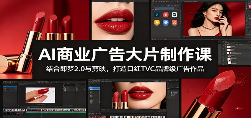 AI商业广告大片制作课：结合即梦2.0与剪映，打造口红TVC品牌级广告作品-泡泡网赚