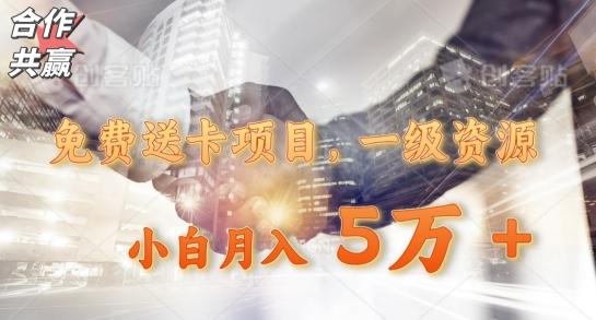 免费送卡项目，一级资源，小白月入5万+-泡泡网赚