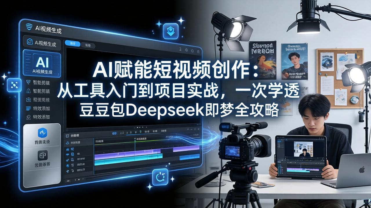 AI赋能短视频创作：从工具入门到项目实战，一次学透豆包Deepseek即梦全攻略-泡泡网赚