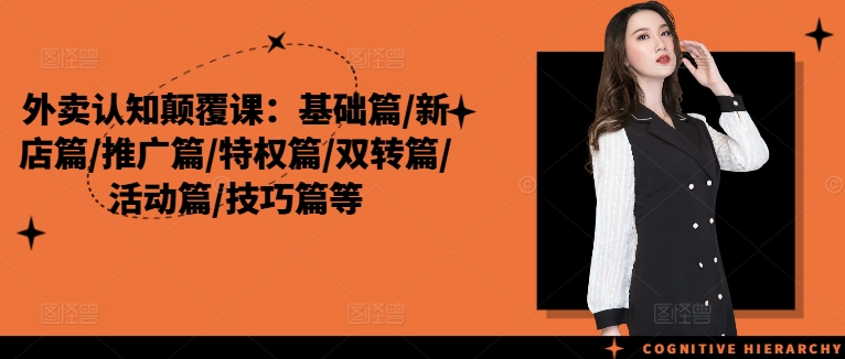 外卖认知颠覆课：基础篇/新店篇/推广篇/特权篇/双转篇/活动篇/技巧篇等-泡泡网赚