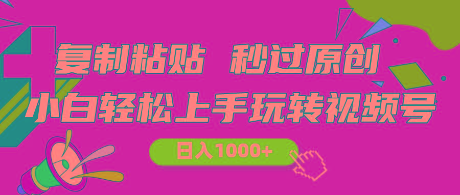 视频号新玩法 小白可上手 日入1000+-泡泡网赚