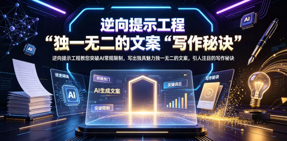 逆向提示工程教您突破AI常规限制，写出独具魅力独一无二的文案，引人注目的写作秘诀【原创双语字幕】-泡泡网赚