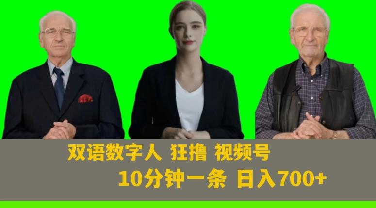 Ai生成双语数字人狂撸视频号，日入700+内附251G素材【揭秘】-泡泡网赚