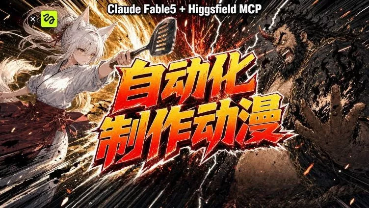AI自动化动漫制作！Claude Fable 5接入Higgsfield MCP，直接生成完整创意内容-泡泡网赚