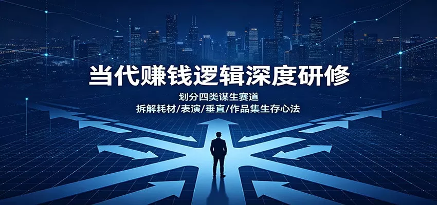当代赚钱逻辑深度研修:划分四类谋生赛道,拆解耗材/表演/垂直/作品集生存心法-泡泡网赚