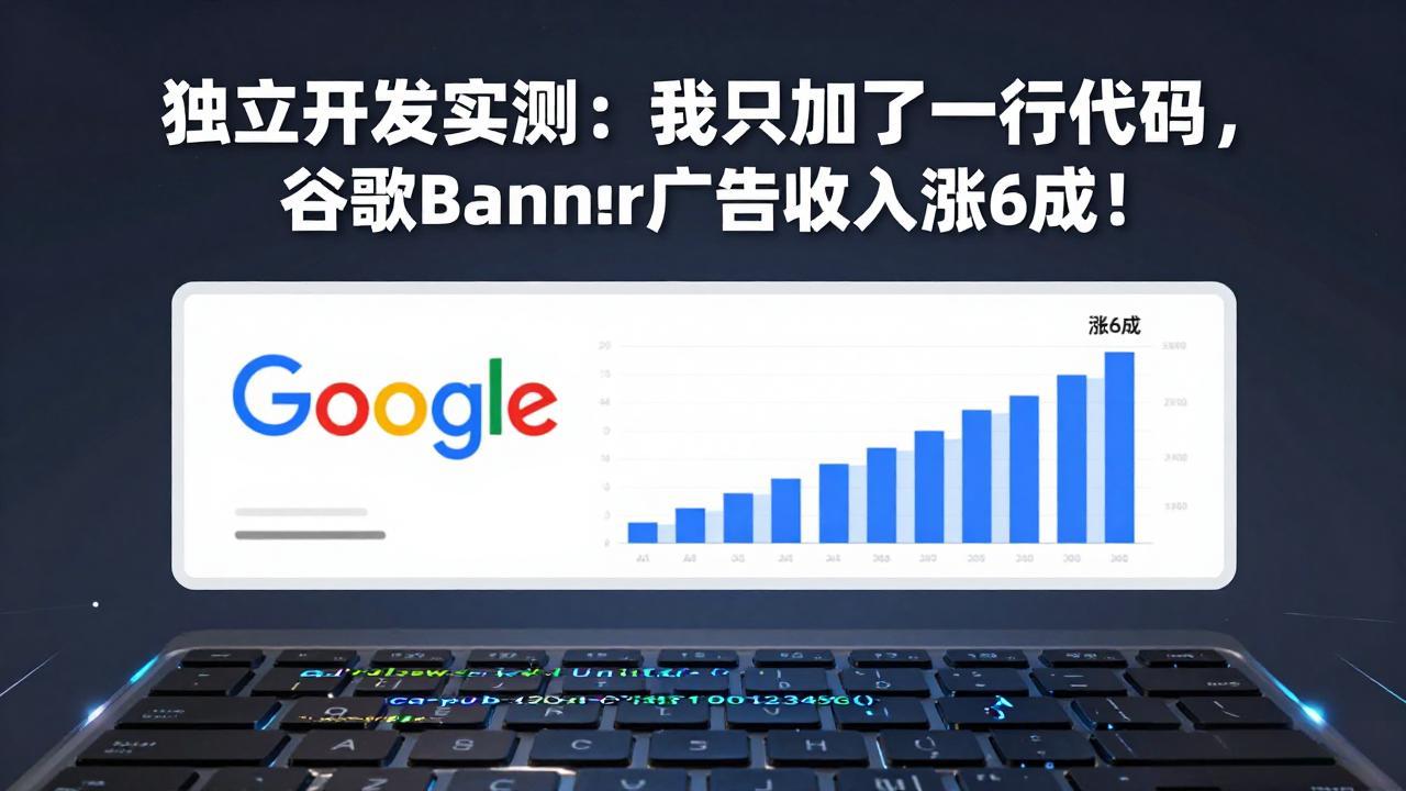 付费文章：独立开发实测：我只加了一行代码，谷歌Banner广告收入涨6成！-泡泡网赚
