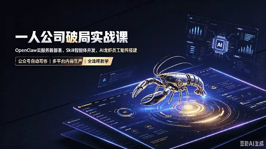 一人公司破局实战课｜OpenClaw云服务器部署、Skill智能体开发、AI龙虾员工矩阵搭建，公众号自动写作与多平台内容…-泡泡网赚