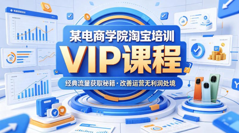 某电商学院淘宝培训VIP课程，各种经典有用的流量获取秘籍，改善运营产品没利润的处境(2026年5月)-泡泡网赚