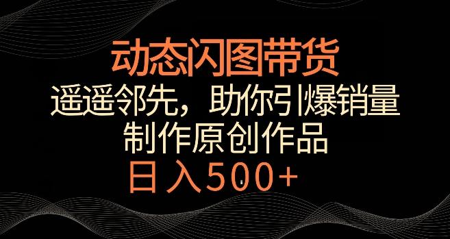 动态闪图带货，遥遥领先，冷门玩法，助你轻松引爆销量，日赚500+【揭秘】-泡泡网赚