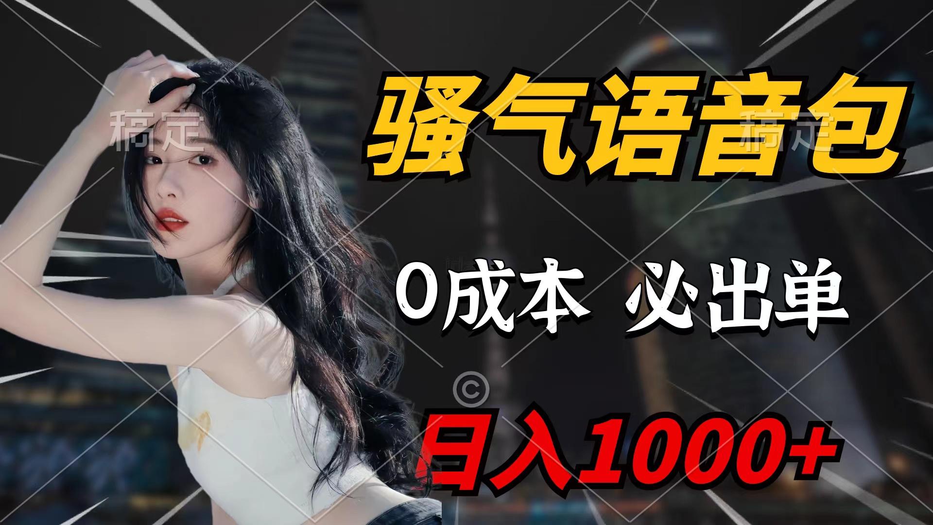(9517期)骚气语音包，0成本一天1000+闭着眼也能出单-泡泡网赚