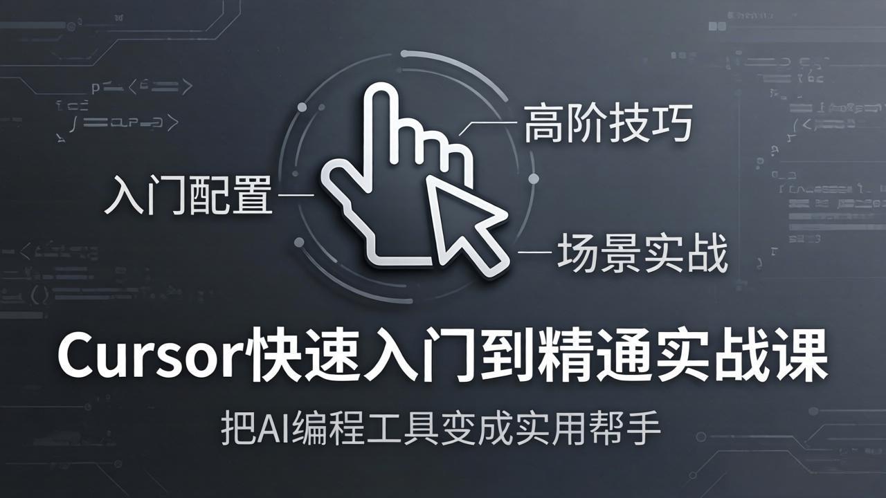 Cursor快速入门到精通实战课：入门配置+高阶技巧+场景实战，把AI编程工具变成实用帮手-泡泡网赚