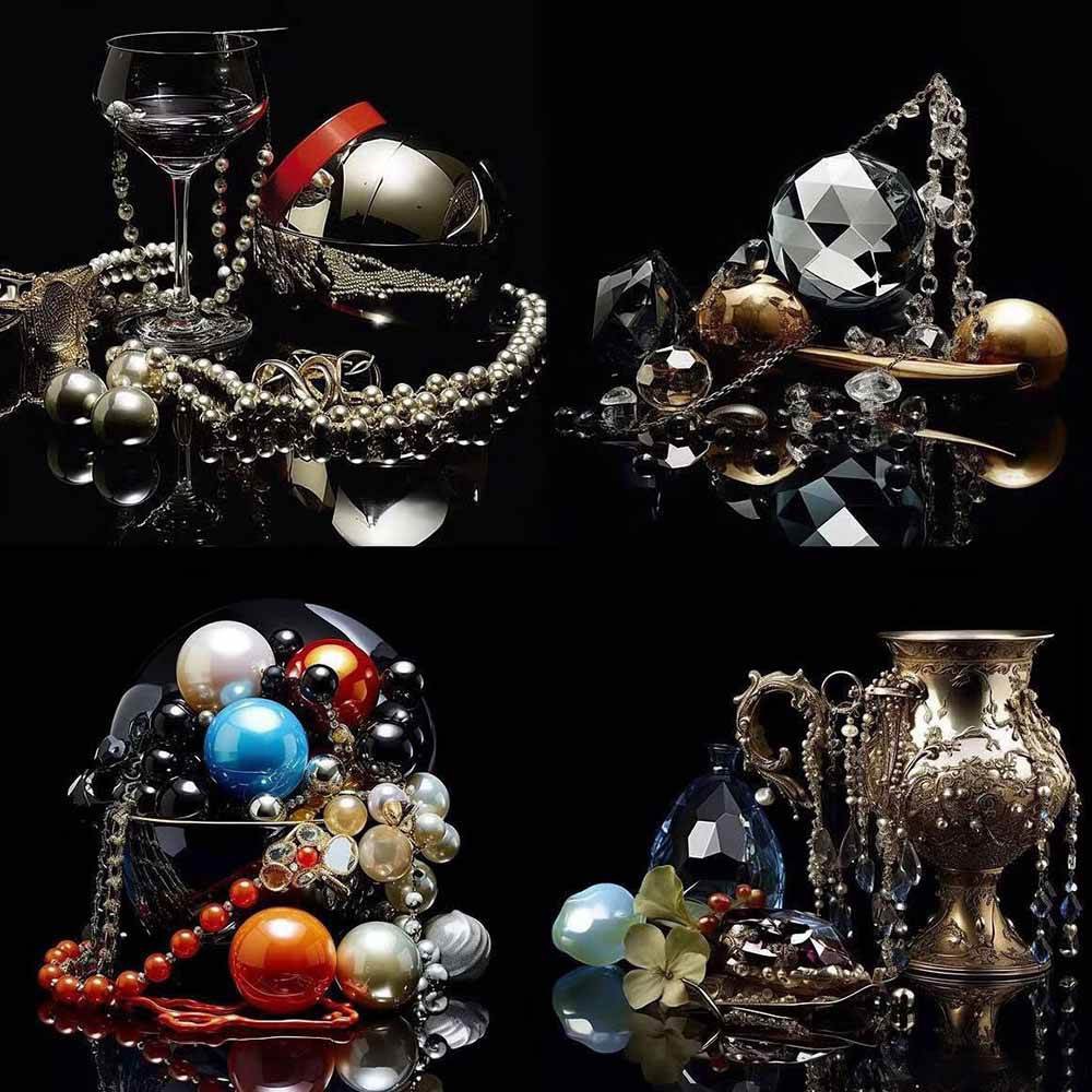 463个Midjourney珠宝摄影提示词：覆盖全品类珠宝，AI设计秒出专业效果