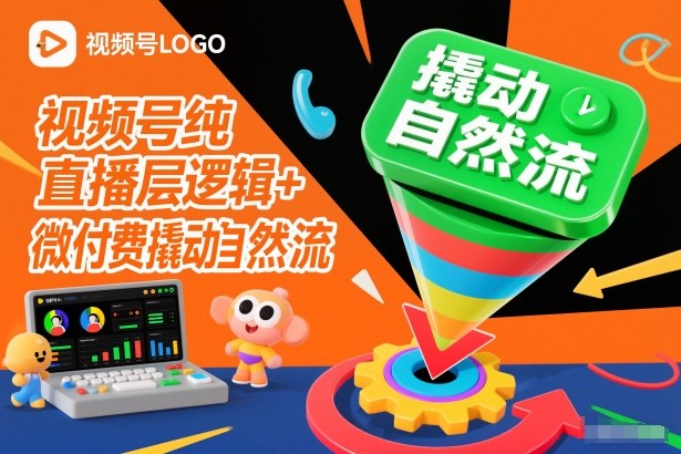视频号纯直播底层逻辑+微付费撬动自然流-泡泡网赚