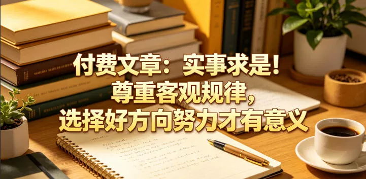 付费文章：实事求是！尊重客观规律，选择好方向努力才有意义-泡泡网赚