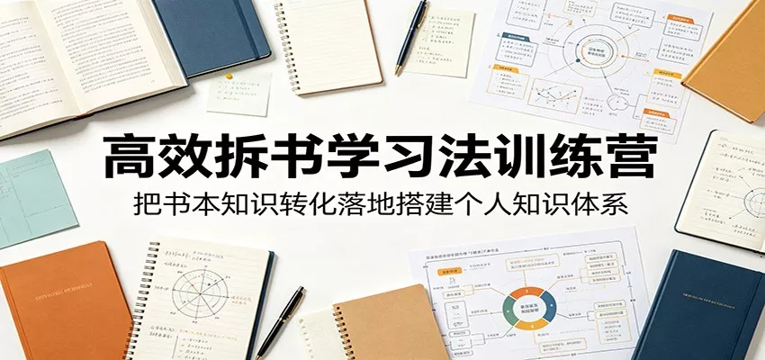 高效拆书学习法训练营，把书本知识转化落地搭建个人知识体系-泡泡网赚