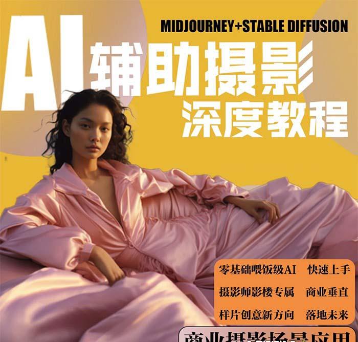 (8727期)2024年AI辅助摄影人工智能商业应用摄影课程(37节课)-泡泡网赚