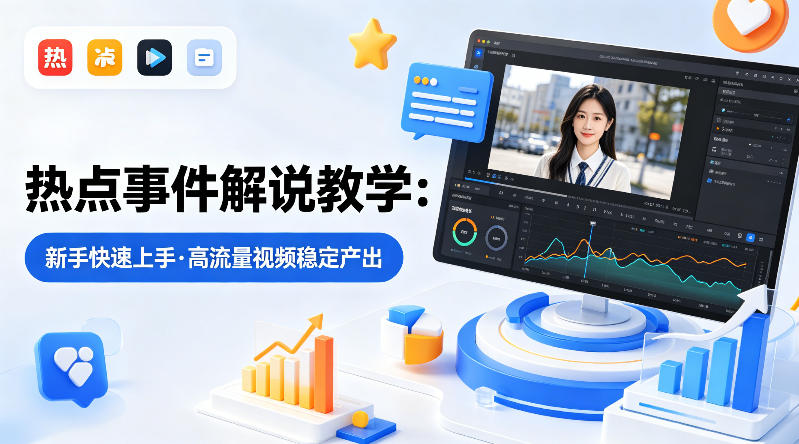 某大V的热点事件解说教学，新手也能快速上手，稳定产出高流量解说视频-泡泡网赚