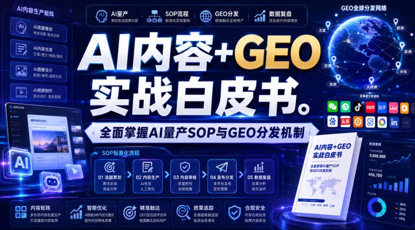 AI内容+GEO实战白皮书，全面掌握AI量产SOP与GEO分发机制【文档】-泡泡网赚