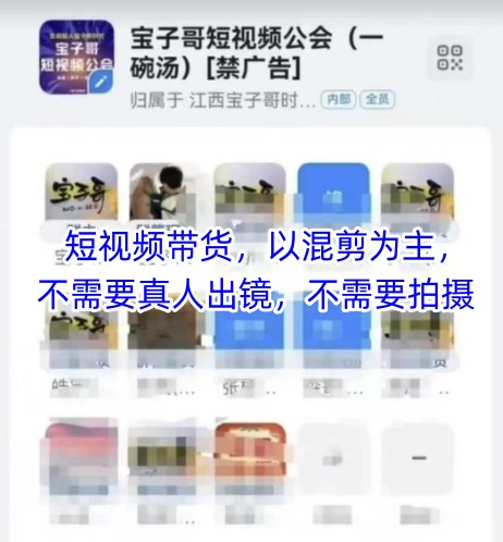 宝子哥头部团队短视频带货，以混剪为主，不需要真人出镜，不需要拍摄【更新12月】-泡泡网赚