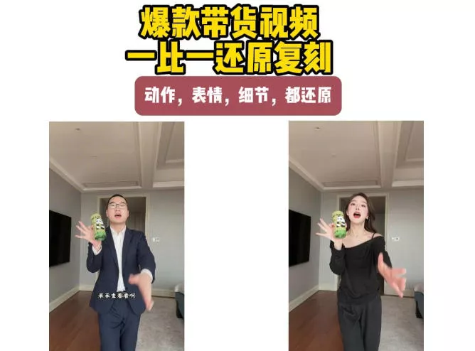 AI带货视频复刻，一比一还原加二创，动作，表情，细节，都还原，新手也能直接套用-泡泡网赚