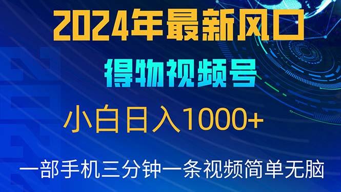 2024年5月最新蓝海项目，小白无脑操作，轻松上手，日入1000+-泡泡网赚