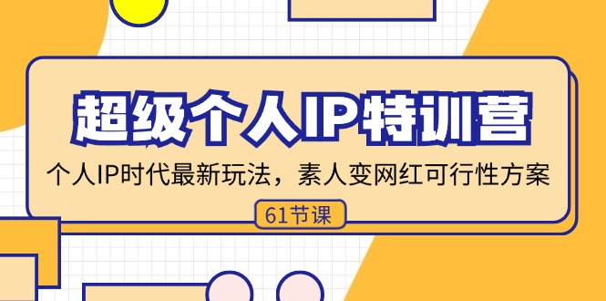 超级个人IP特训营，个人IP时代才最新玩法，素人变网红可行性方案 (61节-泡泡网赚