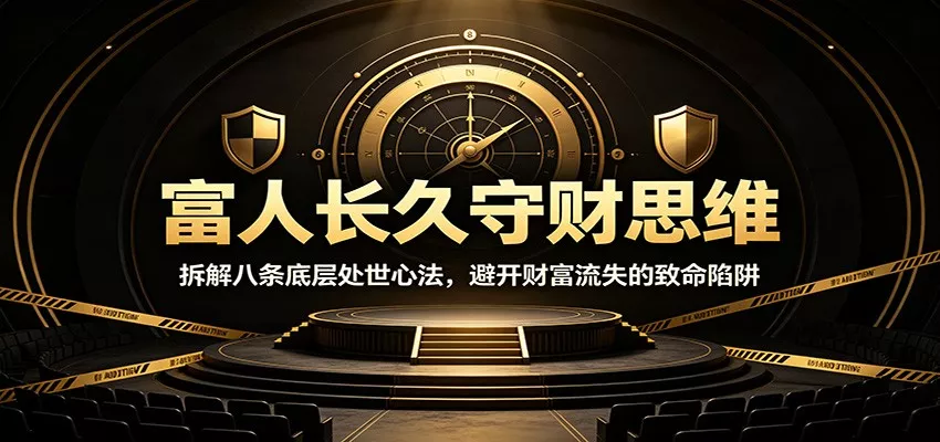 富人长久守财思维：拆解八条底层处世心法，避开财富流失的致命陷阱-泡泡网赚